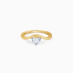 Gold Eternal Flame Solitaire Lab Grown Diamond Ring