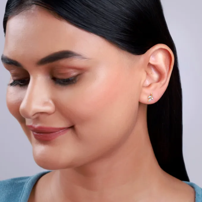 Gold Eternal Vine Lab Grown Diamond Earrings