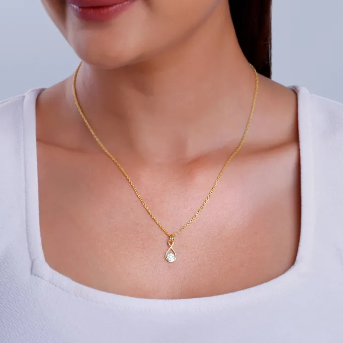 Gold Eternity Diamond Pendant