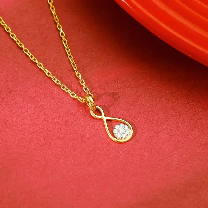 Gold Eternity Diamond Pendant