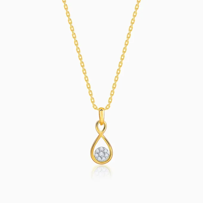 Gold Eternity Diamond Pendant