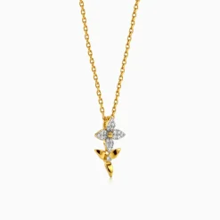 Gold Everlasting Bloom Lab Grown Diamond Pendant