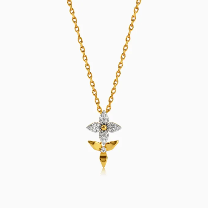 Gold Everlasting Bloom Lab Grown Diamond Pendant