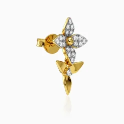Gold Everlasting Bloom Lab Grown Diamond Earrings