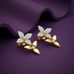Gold Everlasting Bloom Lab Grown Diamond Earrings