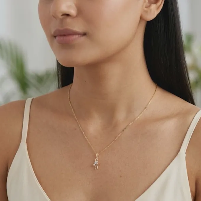 Gold Everlasting Vine Lab Grown Diamond Pendant