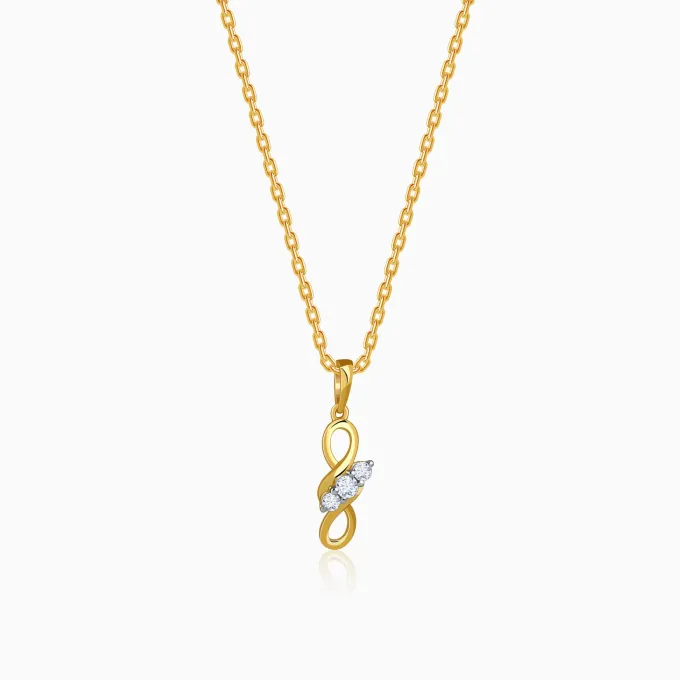Gold Everlasting Vine Lab Grown Diamond Pendant