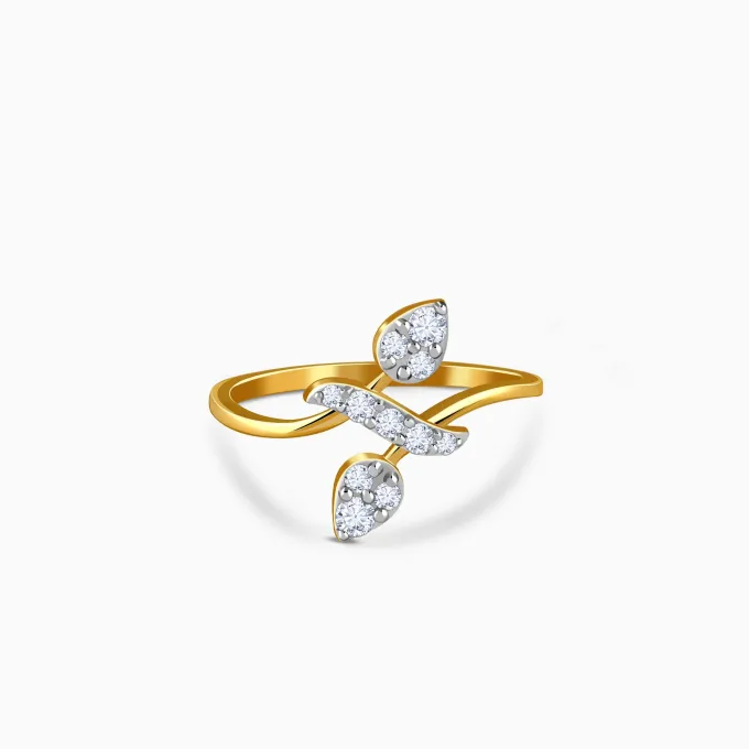 Gold Everleaf Lab Grown Diamond Ring