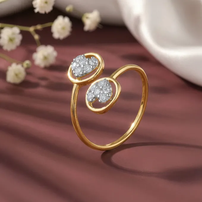 Gold Fantastic Love Lab Grown Diamond Ring (Size 12)