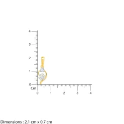 Gold Feathery Elegance Diamond Pendant