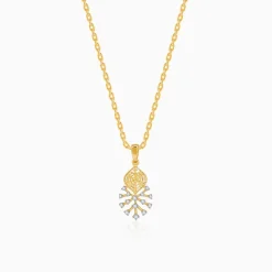 Gold Fireworks Lab Grown Diamond Pendant