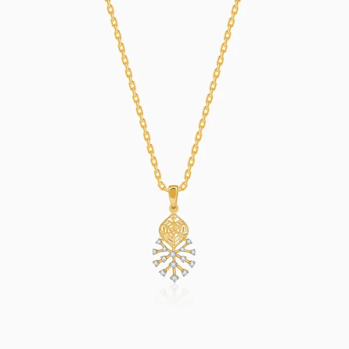 Gold Fireworks Lab Grown Diamond Pendant