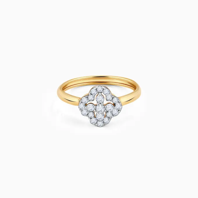 Gold Fleurir Diamond Ring