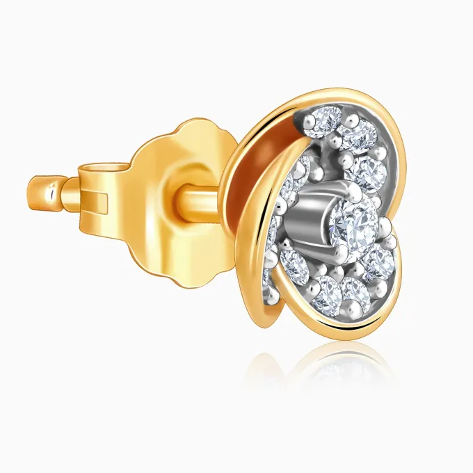 Gold Flora Diamond Earrings