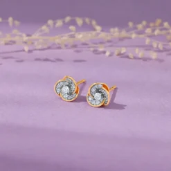 Gold Flora Diamond Earrings