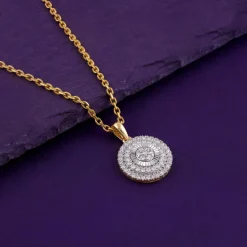 Gold Flora Gleam Lab Grown Diamond Pendant