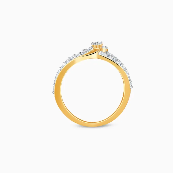 Gold Flora Lab Grown Diamond Ring