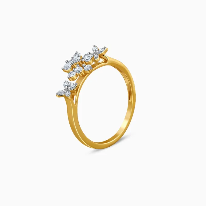 Gold Flora Radiance Lab Grown Diamond Ring (Size 12)