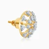 Gold Floral Aroha Lab Grown Diamond Studs