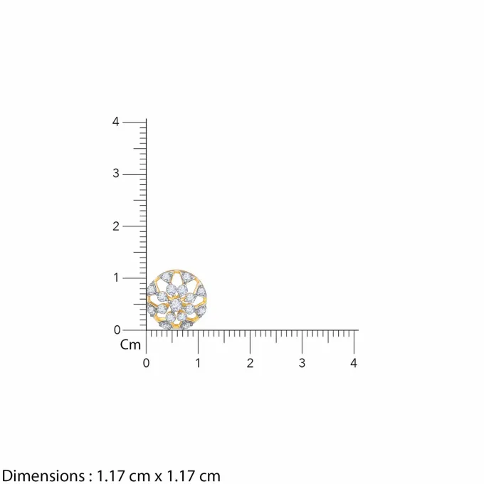 Gold Floral Aroha Lab Grown Diamond Studs