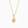 Gold Floral Aura Lab Grown Diamond Pendant