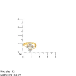 Gold Floral Bouquet Diamond Ring