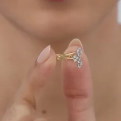 Gold Floral Bouquet Diamond Ring