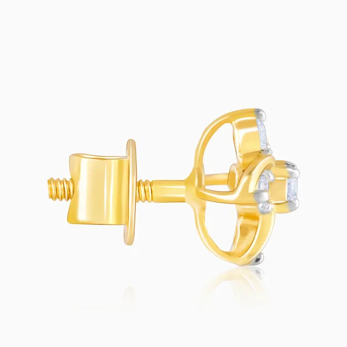 Gold Floral Dream Diamond Earrings