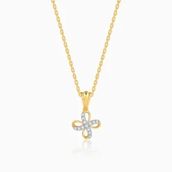 Gold Floral Muse Lab Grown Diamond Pendant