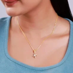 Gold Floral Muse Lab Grown Diamond Pendant