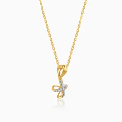 Gold Floral Muse Lab Grown Diamond Pendant