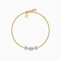 Gold Floret Lab Grown Diamond Bracelet