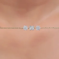 Gold Floret Lab Grown Diamond Bracelet