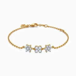 Gold Floret Lab Grown Diamond Bracelet