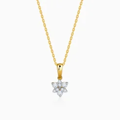 Gold Floretta Lab Grown Diamond Pendant