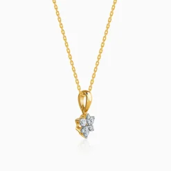 Gold Floretta Lab Grown Diamond Pendant