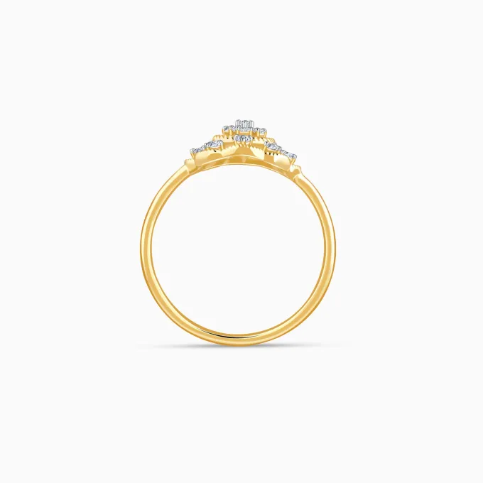 Gold Florette Lab Grown Diamond Ring