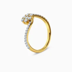 Gold Flower Lab Grown Diamond Ring (Size 12)