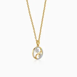 Gold Flowerfied Lab Grown Diamond Pendant