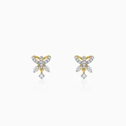 Gold Fluttering Kiss Lab Grown Diamond Earrings