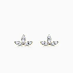 Gold Folio Diamond Earrings
