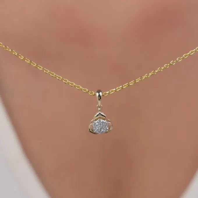 Gold Fortuna Glow Lab Grown Diamond Pendant