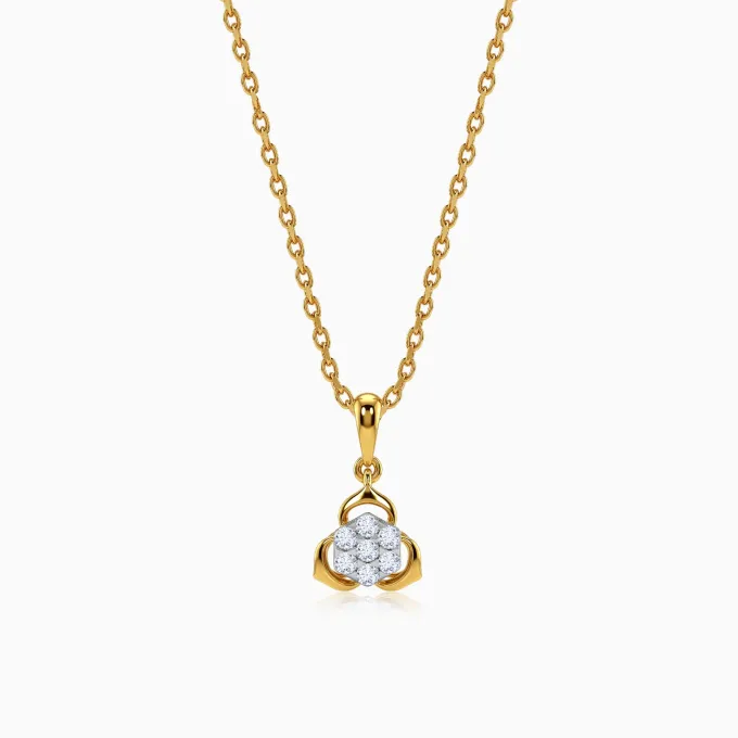 Gold Fortuna Glow Lab Grown Diamond Pendant