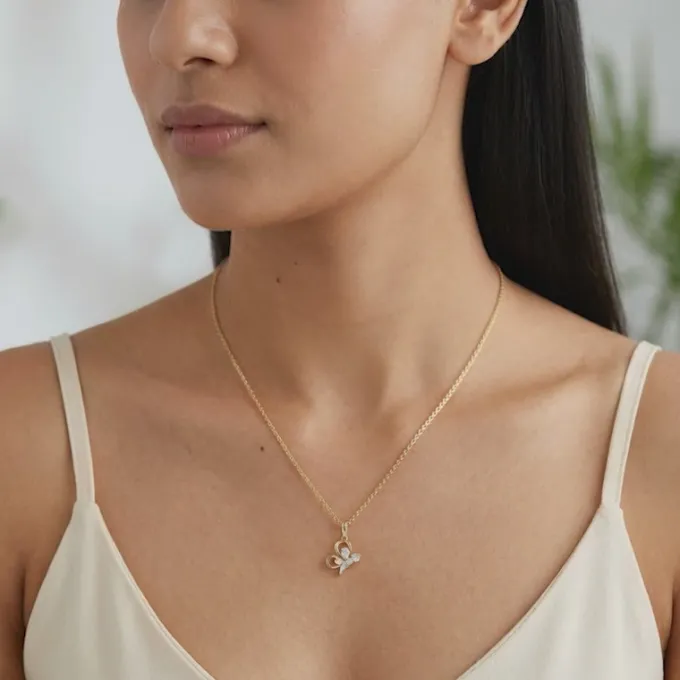 Gold Freeflight Lab Grown Diamond Pendant