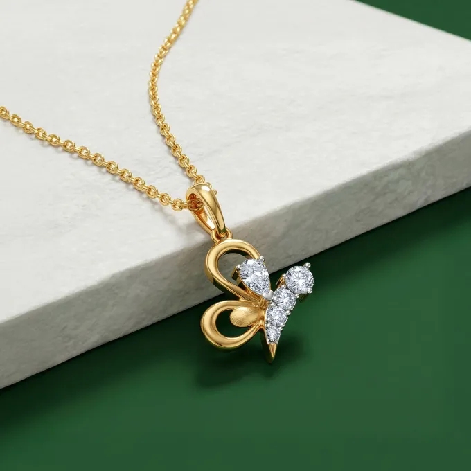 Gold Freeflight Lab Grown Diamond Pendant