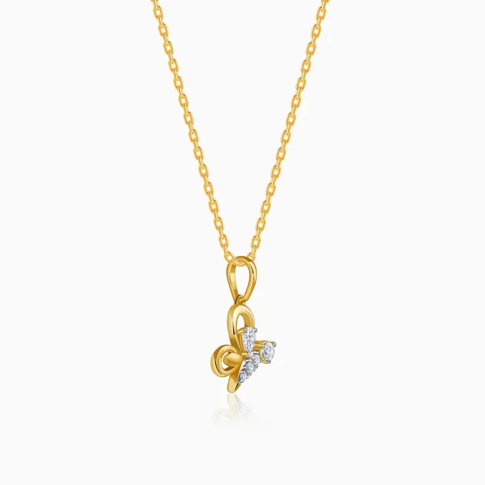 Gold Freeflight Lab Grown Diamond Pendant