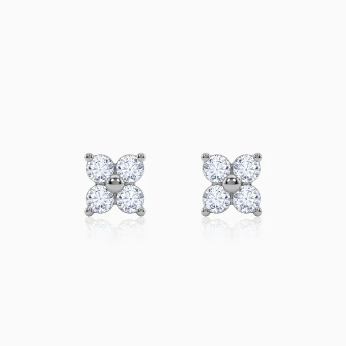 Gold Fresh Bloom Lab Grown Diamond Earrings