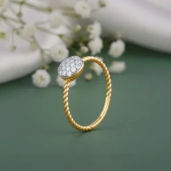 Gold Fresh Flora Lab Grown Diamond ring