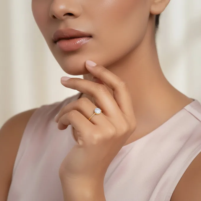 Gold Fresh Flora Lab Grown Diamond ring