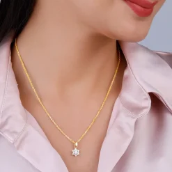 Gold Frost Diamond Pendant
